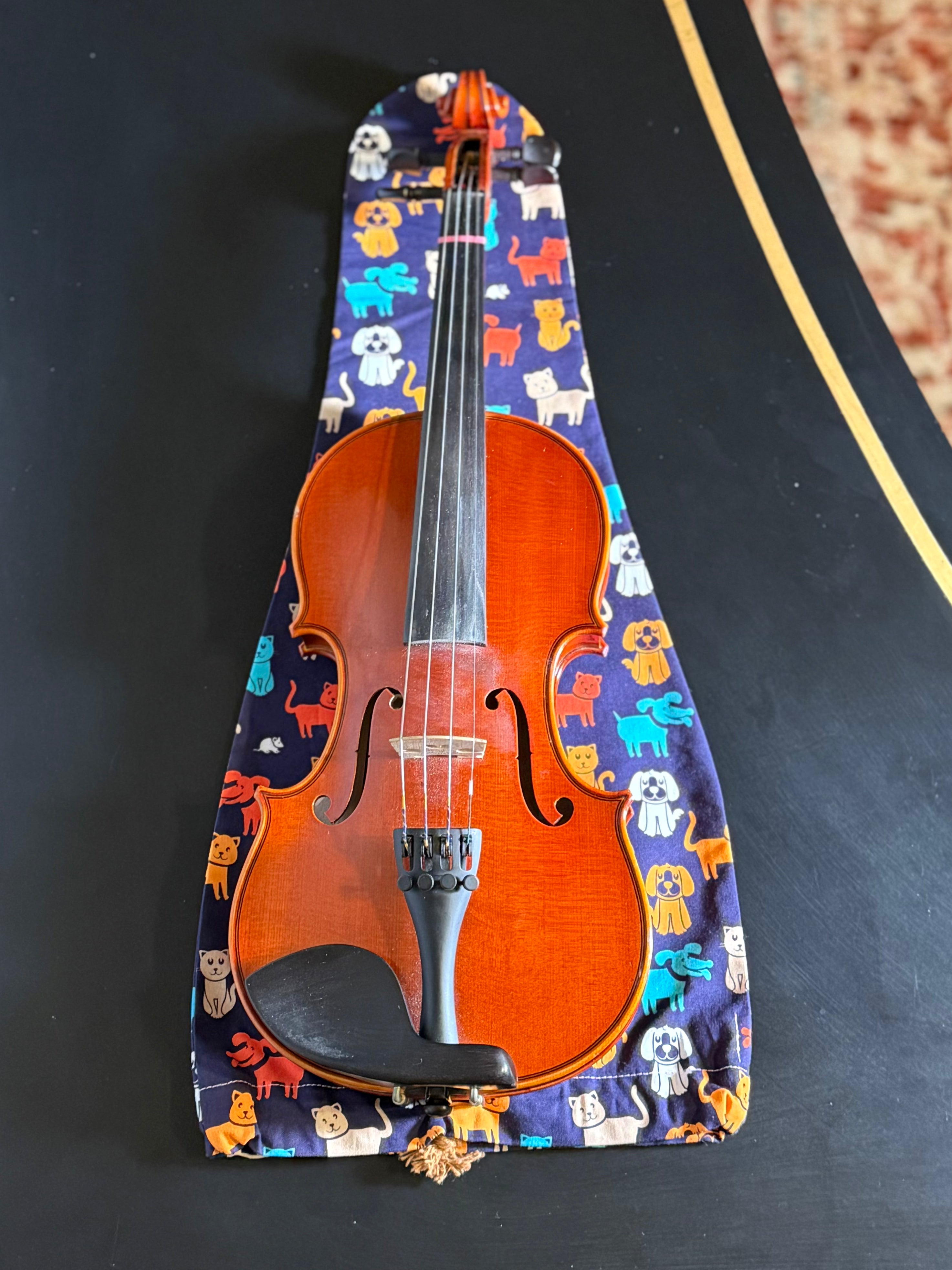 1/4 - 1/2 Size Violin Bag "Friendly Pets"