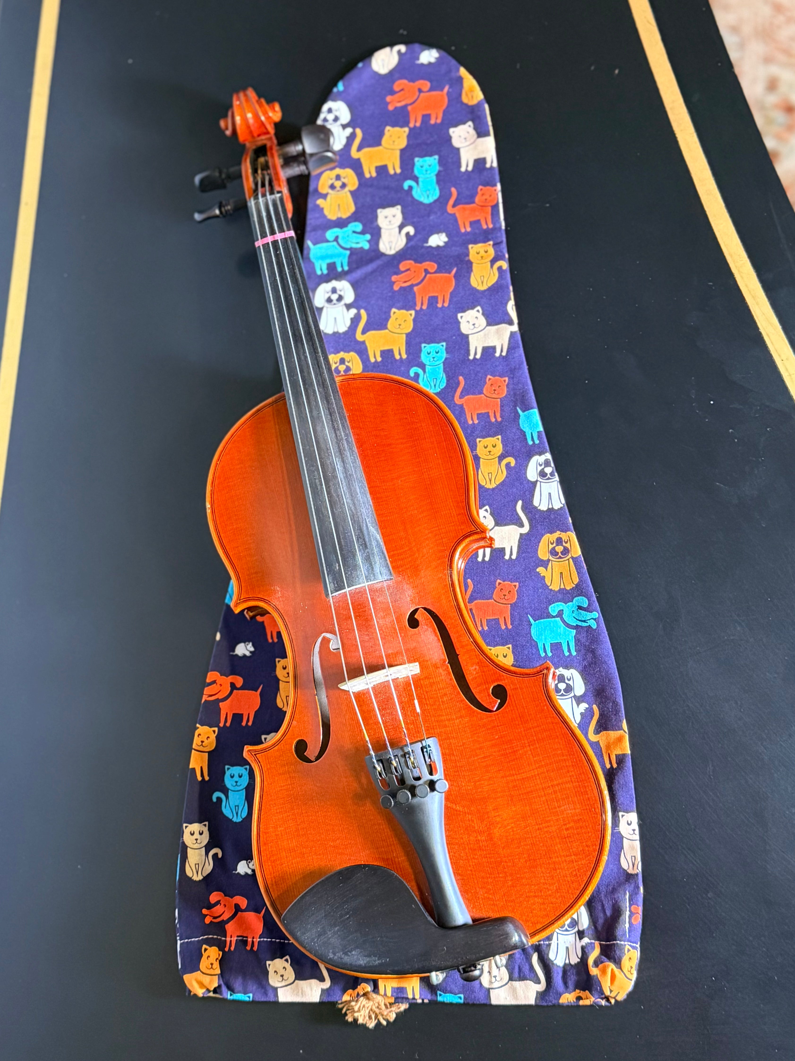 1/4 - 1/2 Size Violin Bag "Friendly Pets"