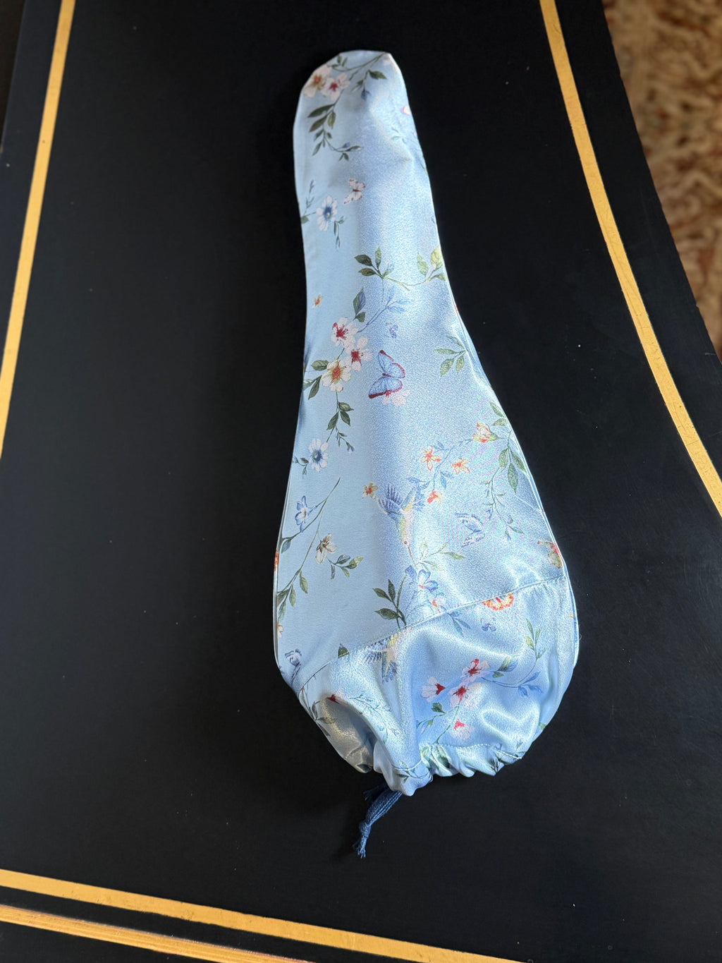 1/4 - 1/8 Size Violin Bag "Hummingbirds in Blue Garden"