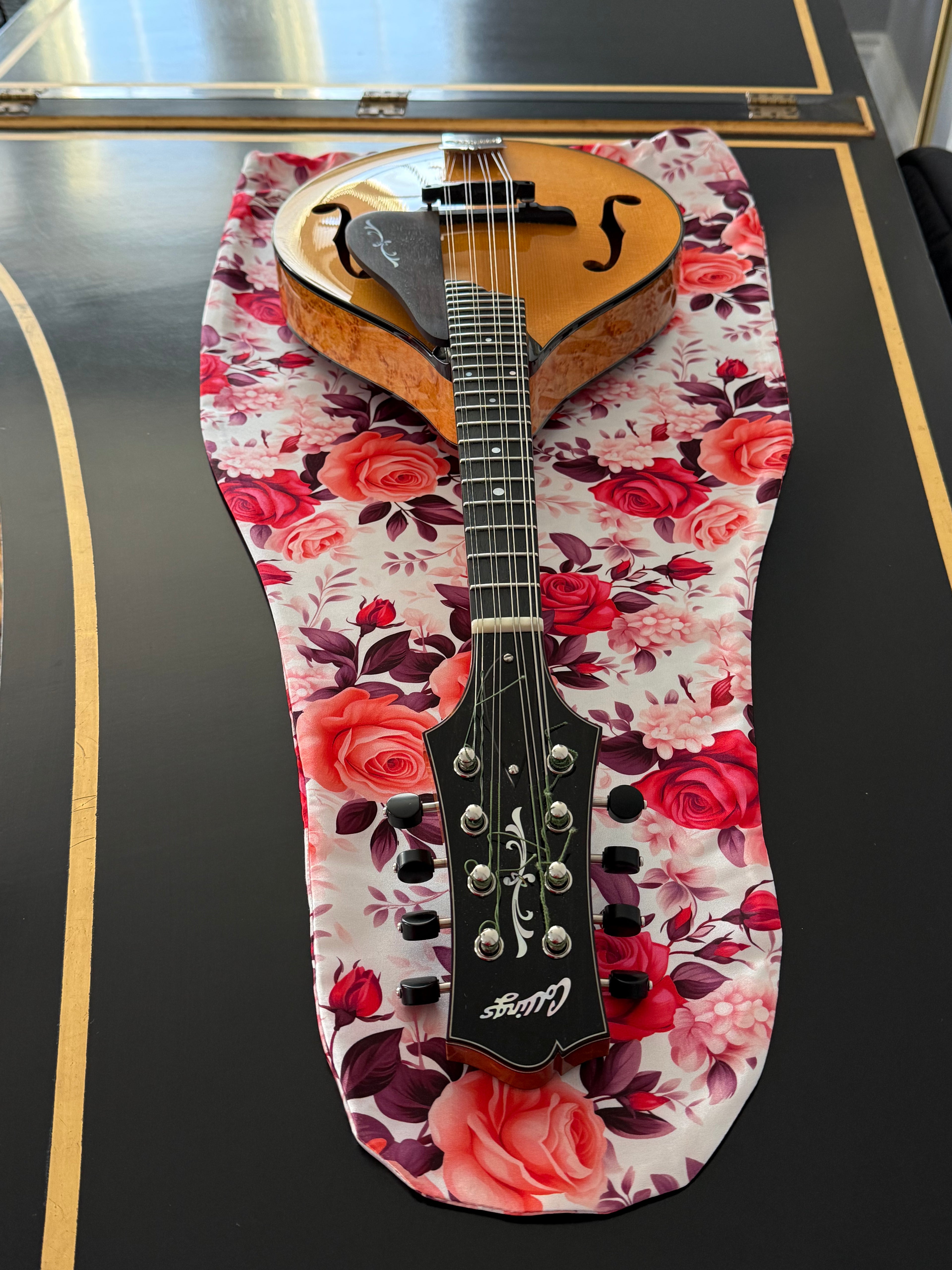 Mandolin/Viola Bag "Silky Roses"