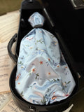 Violin Bag "Hummingbirds in Blue Garden"