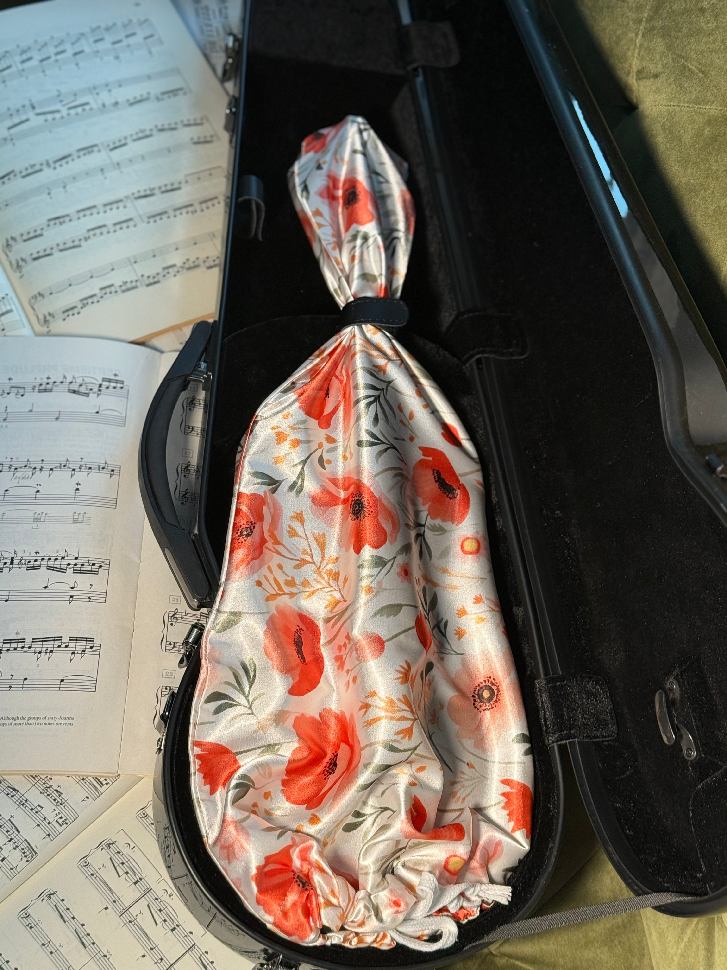 Violin Bag "Spring Poppies"