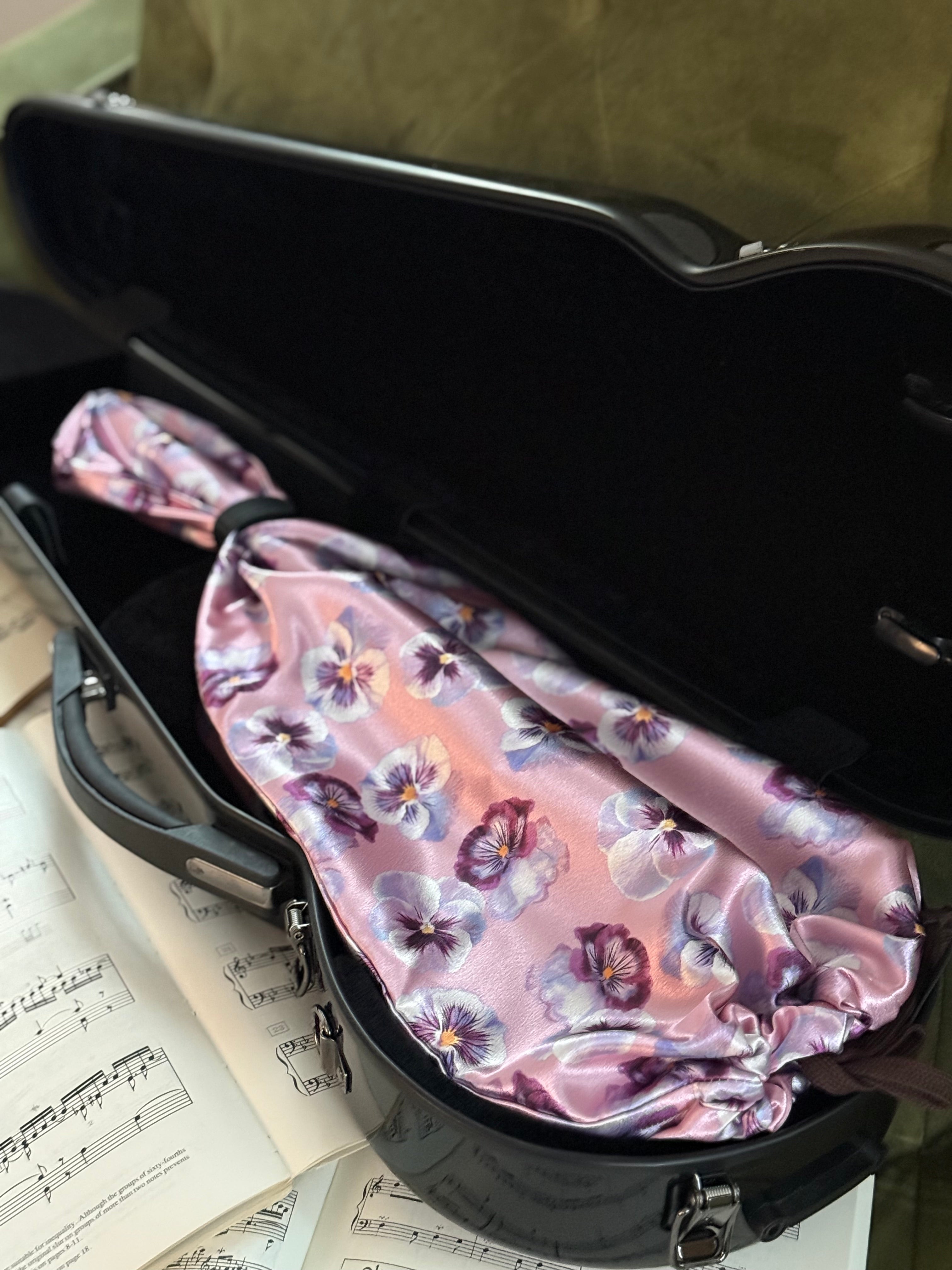 Violin Bag "Dreamy Pansies"