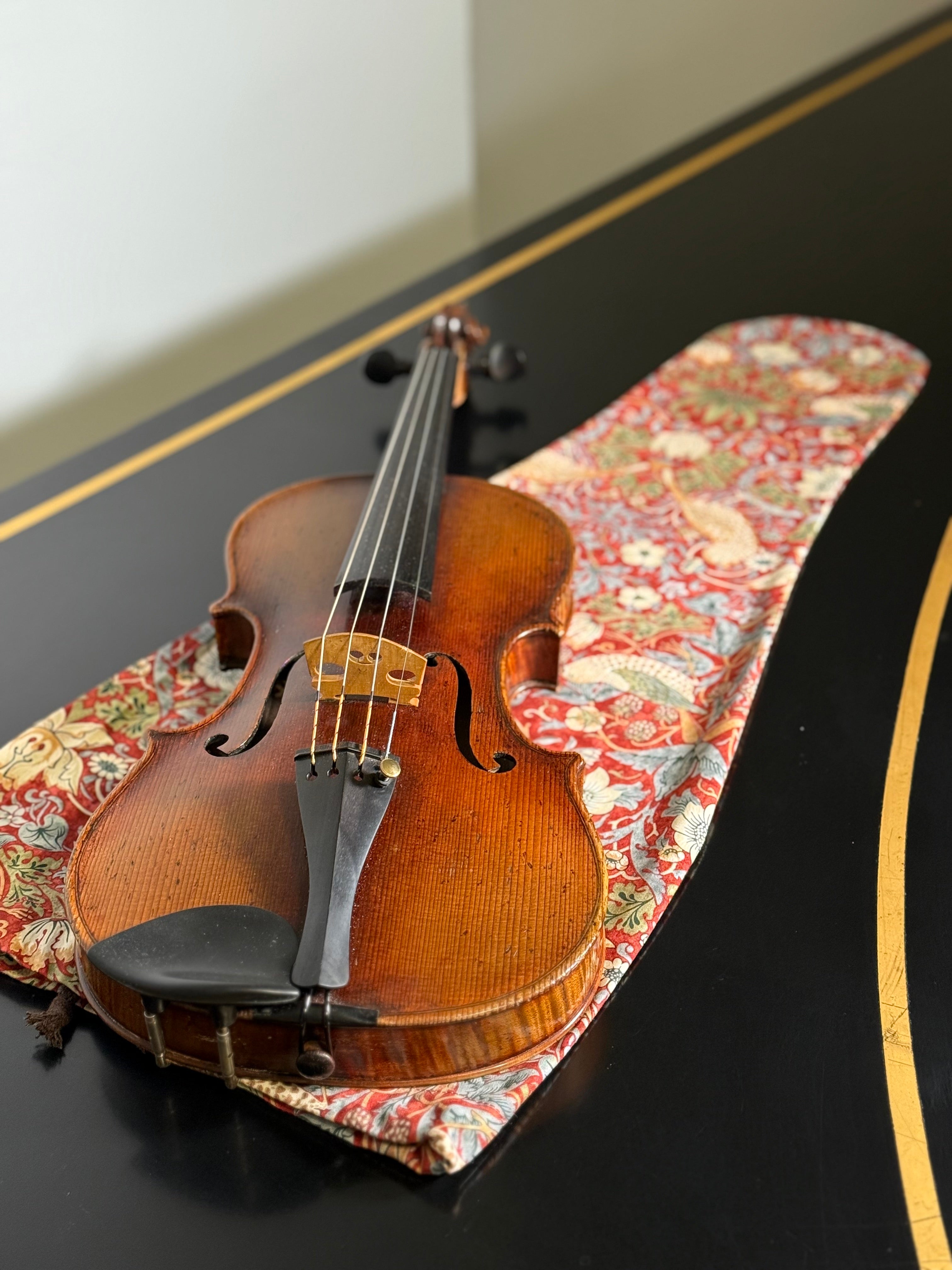 Violin Bag "Baroque Birds in Red"
