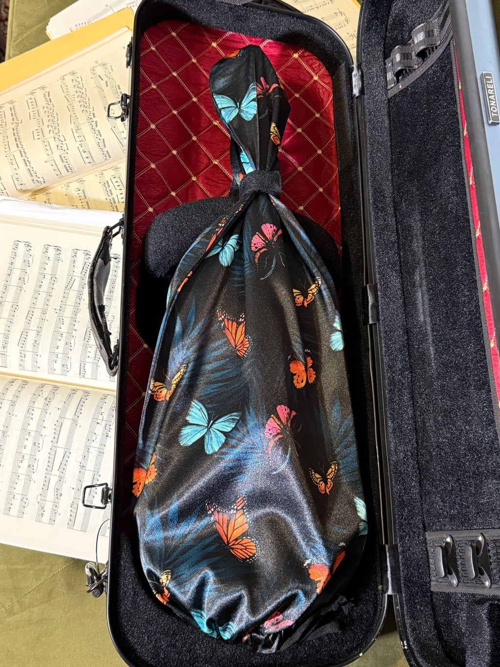 Viola/Mandolin Bag "Midnight Butterflies" 🦋