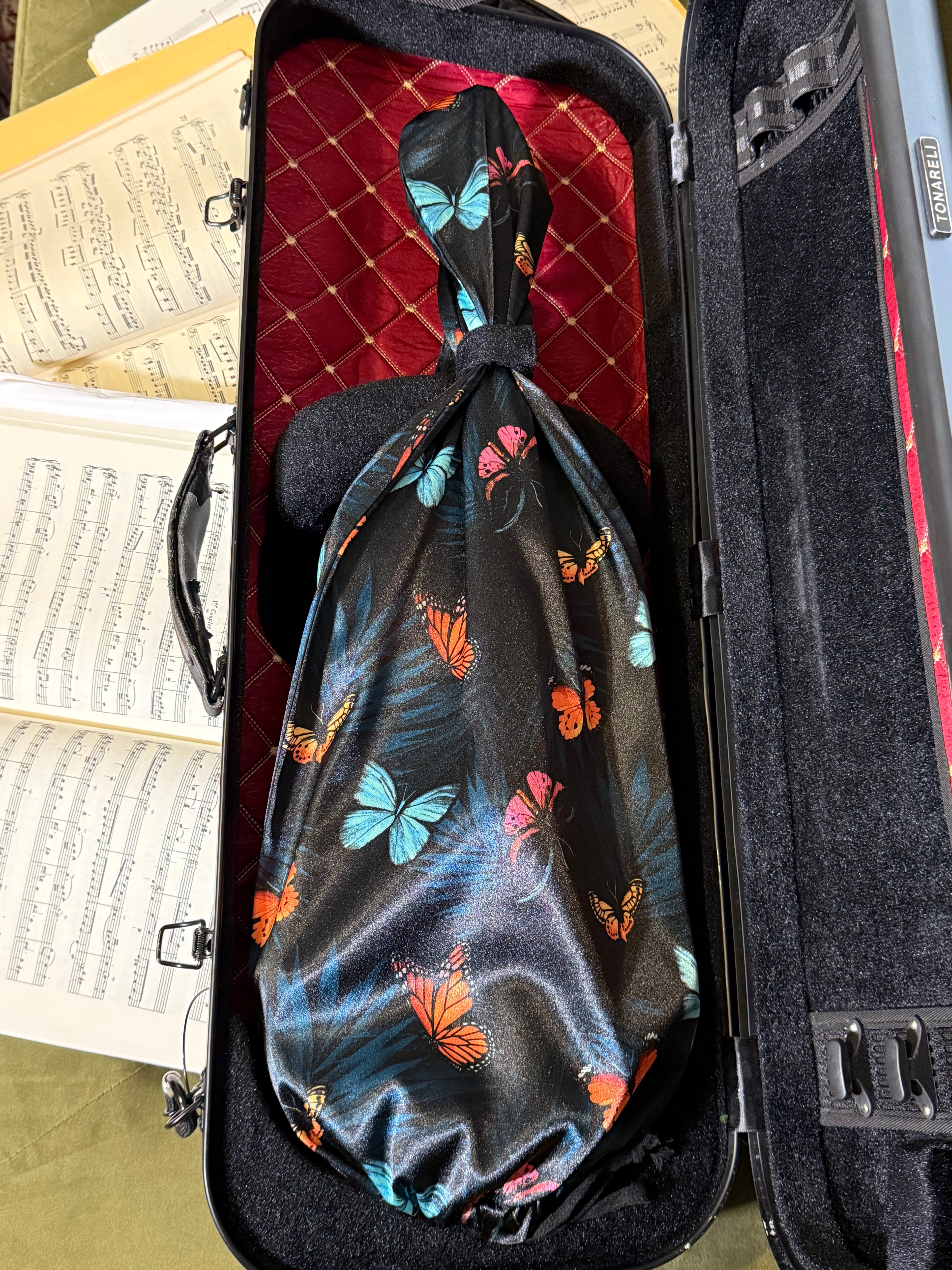 Viola/Mandolin Bag "Midnight Butterflies" 🦋