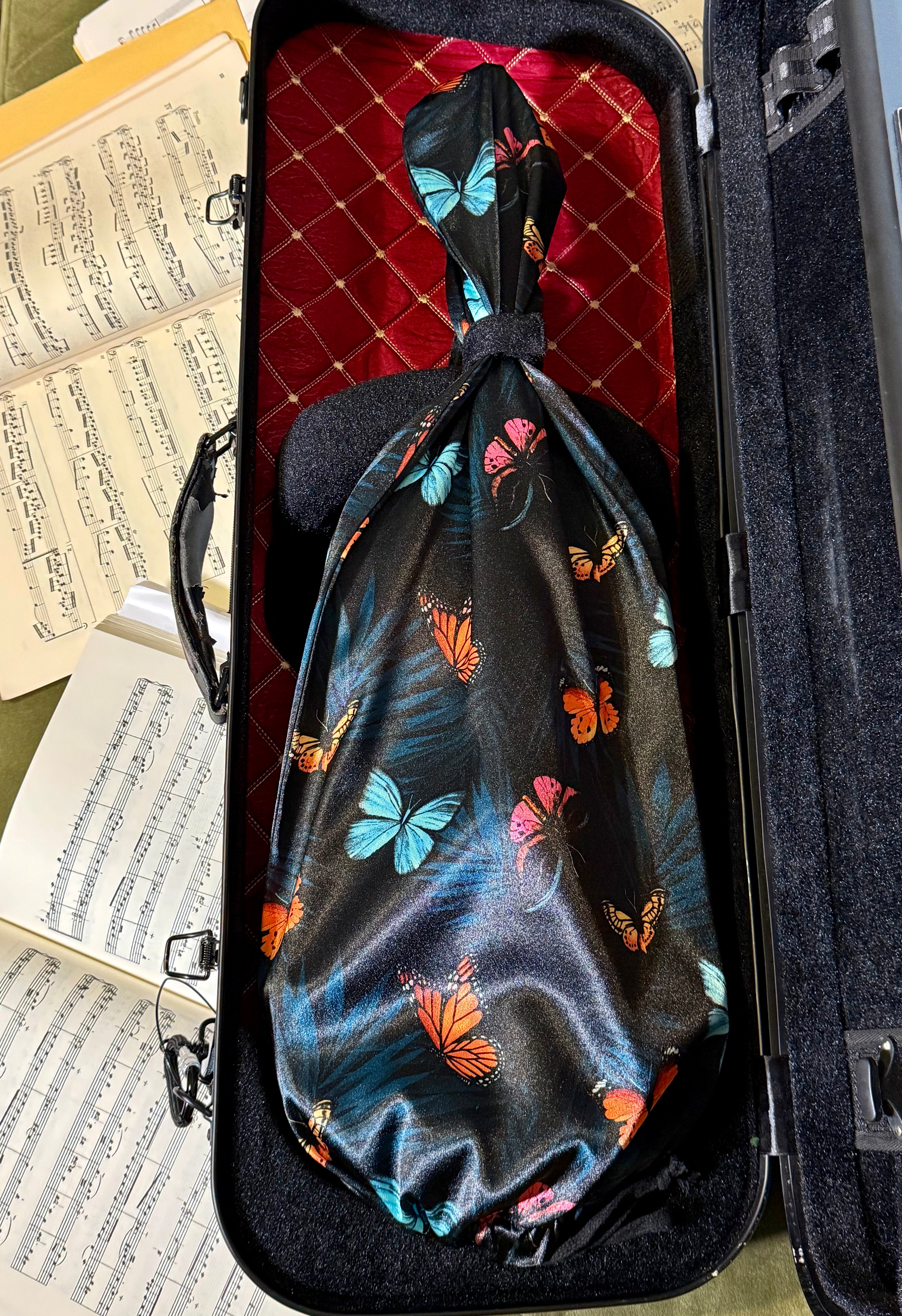 Viola/Mandolin Bag "Midnight Butterflies" 🦋