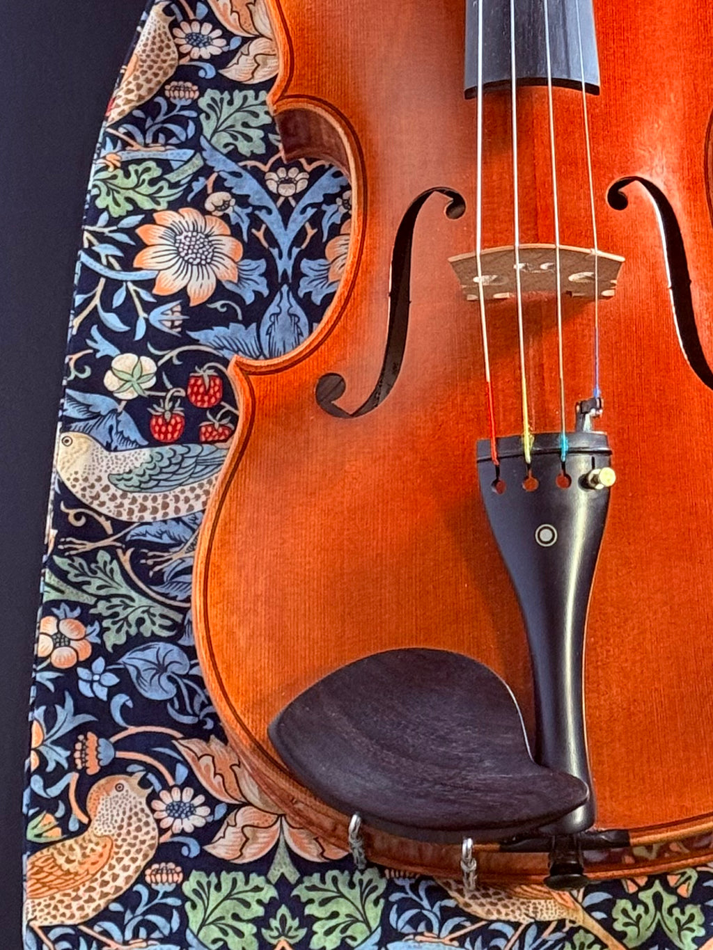 Viola/Mandolin Bag "Baroque Birds in Blue"