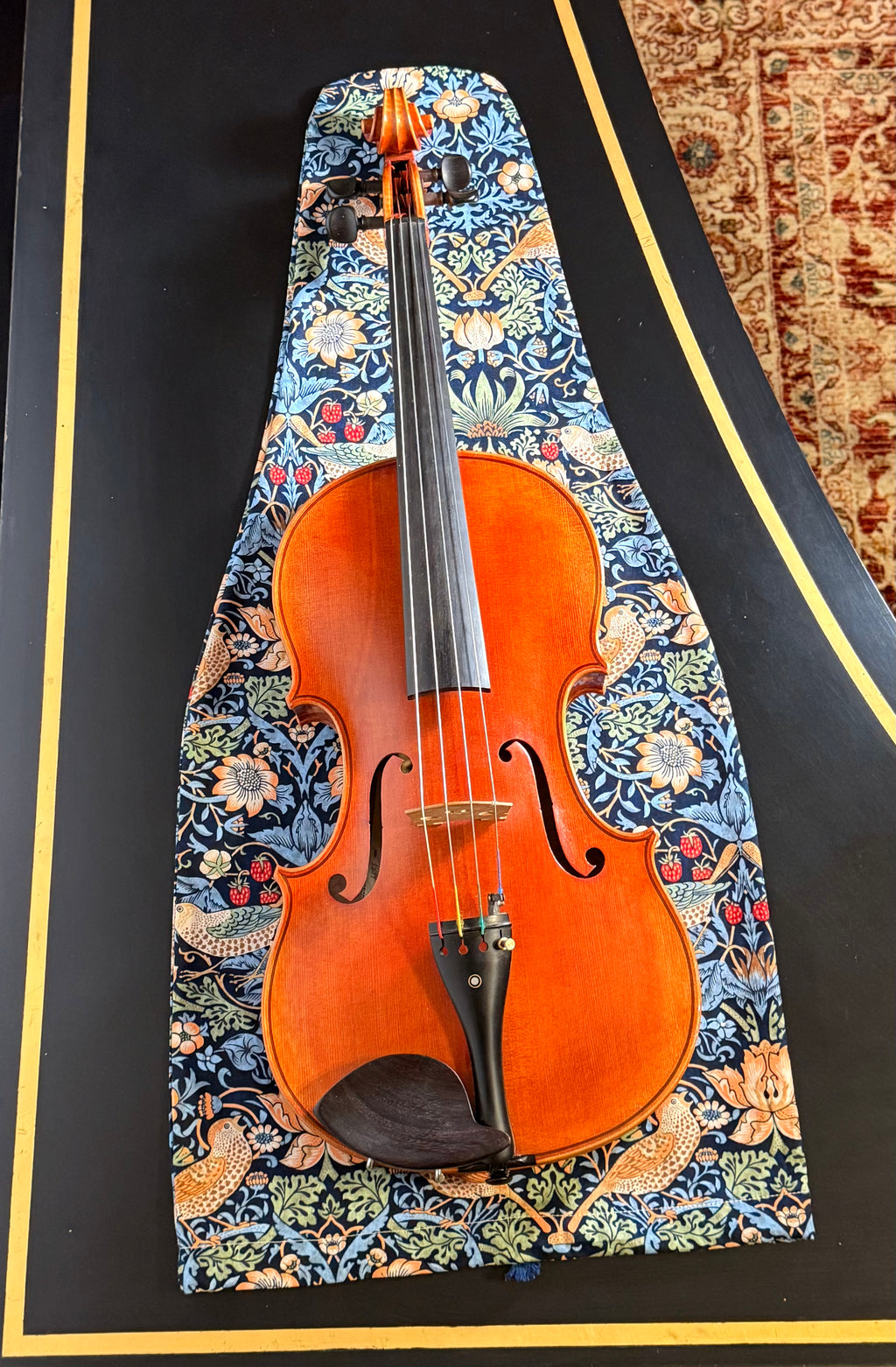 Viola/Mandolin Bag "Baroque Birds in Blue"
